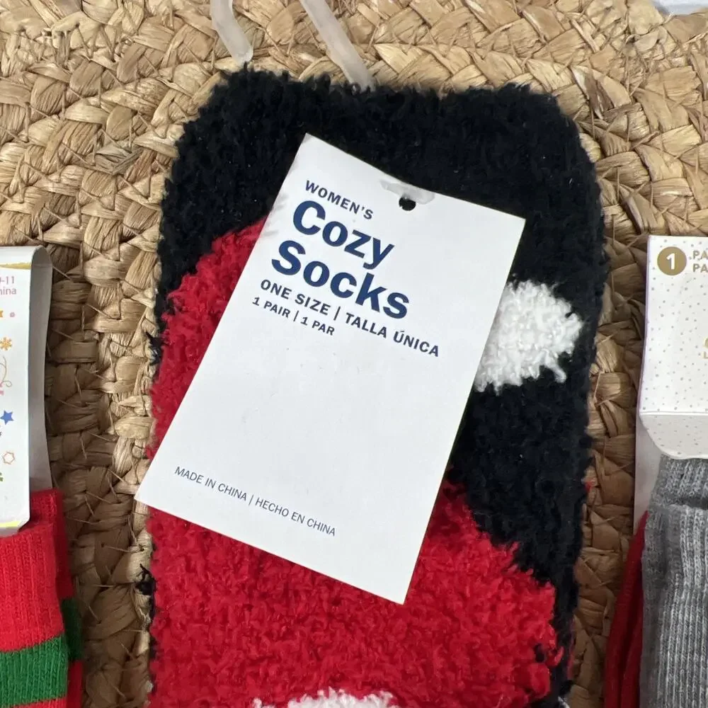 Lot of 3 Christmas Santa Snowman Socks Old Navy Legale Gertex Women’s